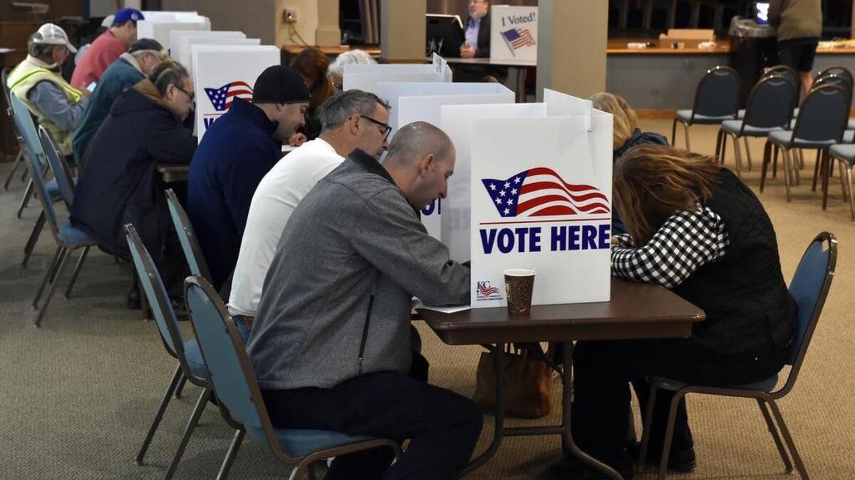 Kansas City voters at Country Club Christian Church on Ward Parkway last November.