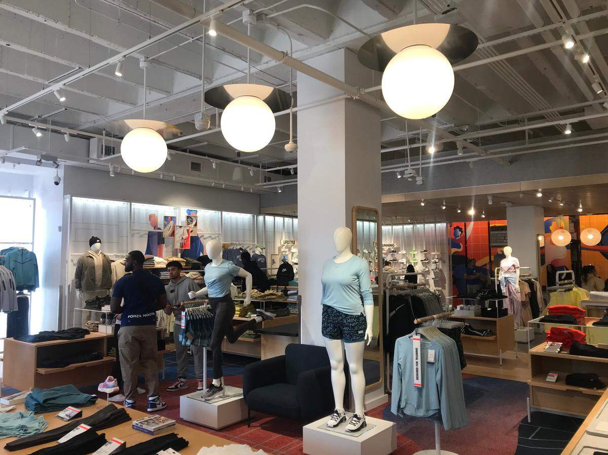 Nike’s new Plaza store carries shoes and apparel.