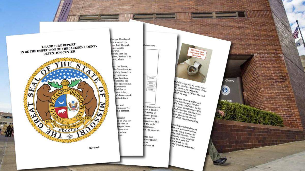 A Jackson County grand jury issued a scathing 71-page condemnation Friday of conditions and operations at the troubled Jackson County Detention Center.