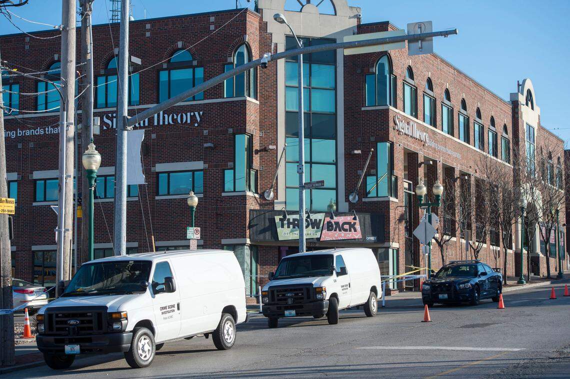 Five victims were shot after a gunman fired from a white SUV traveling down Mill Street in Westport at around 1:20 Saturday morning. Police were on the scene investigating. One man is dead, two men are in critical condition, and a man and a woman sustained non-life-threatening injuries. An off-duty KCPD officer fired his weapon and Westport security were involved.