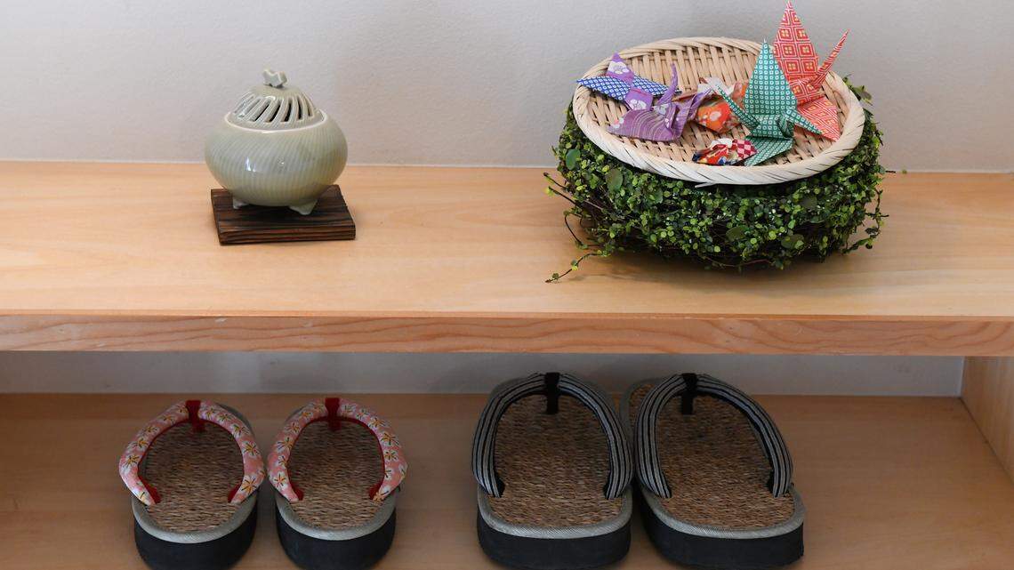 Entryway. (Photo by Toshifumi KITAMURA / AFP) / TO GO WITH AFP STORY JAPAN-TOURISM-LAW-AIRBNB-OLYMPICS,FOCUS BY MARIE HEUCLIN (TOSHIFUMI KITAMURA/AFP via Getty Images)