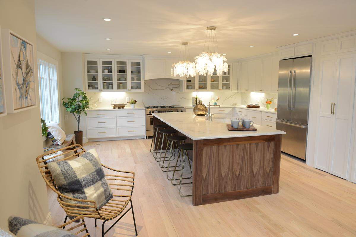 The kitchen of a house renovated by Tamara Day for DIY Network's "Bargain Mansions."