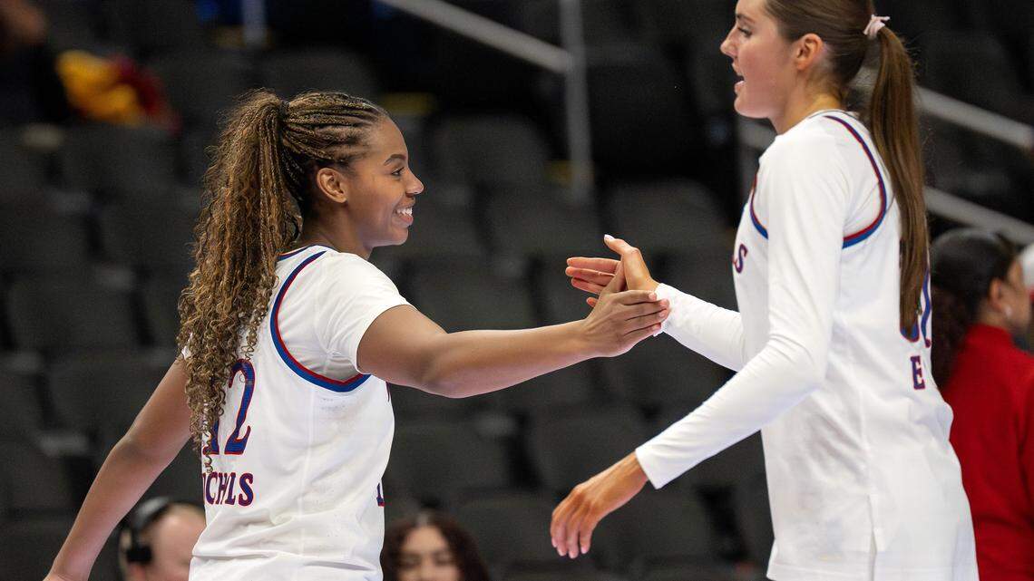 See 17 photos from the KU Jayhawks women’s hoops team’s Big 12 tourney-opening win