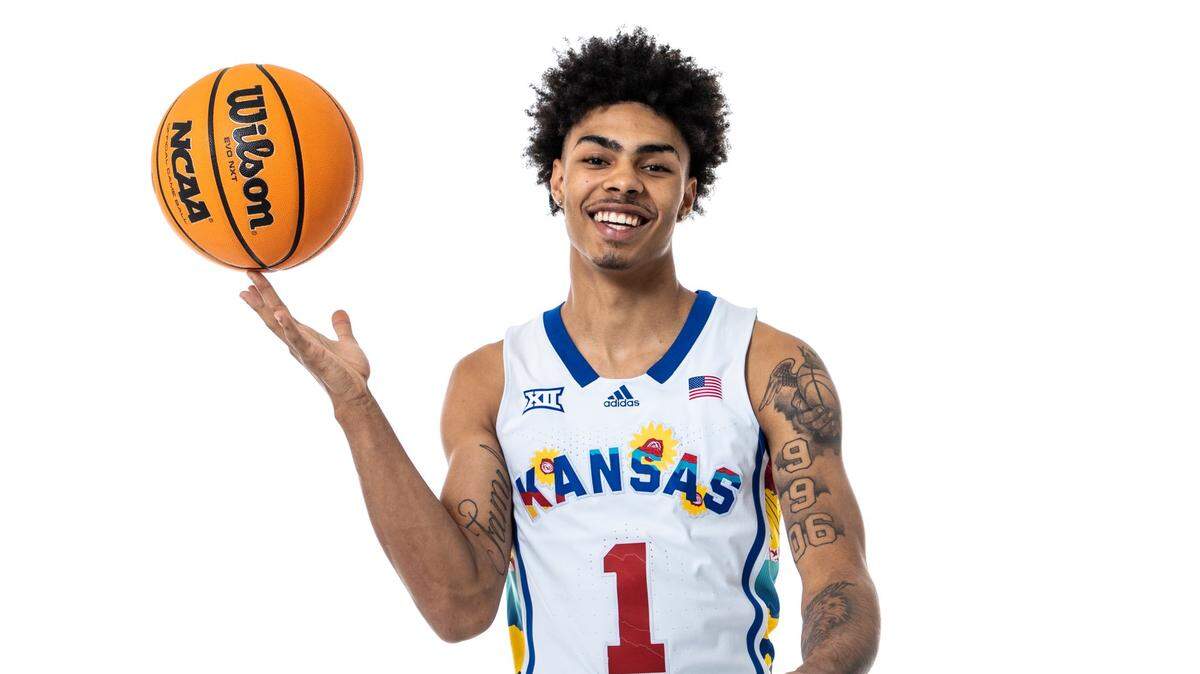 Chris Johnson, shown in his KU Athletics visit photo, is a senior shooting guard from Montverde Academy.