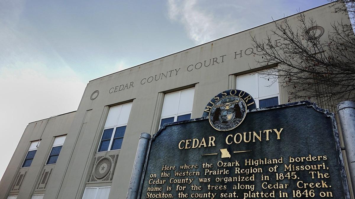 The Cedar County Courthouse in Stockton, Missouri. 