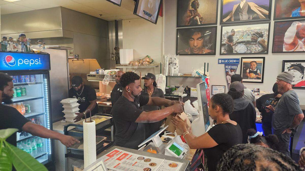 Kansas City’s first Black Feast Week kicked off Tuesday with a free food giveaway at District Fish & Pasta House.
