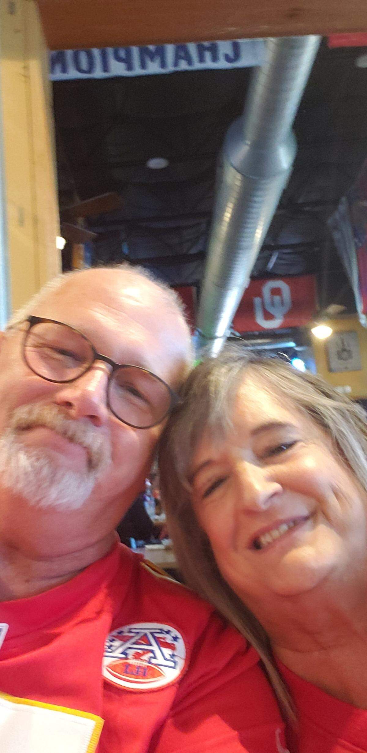 Anna Marie Brown (right), 63, spent four nights in a hospital this week with coronavirus symptoms, though she tested negative. Her husband, Rick, has been her caretaker since she returned home.