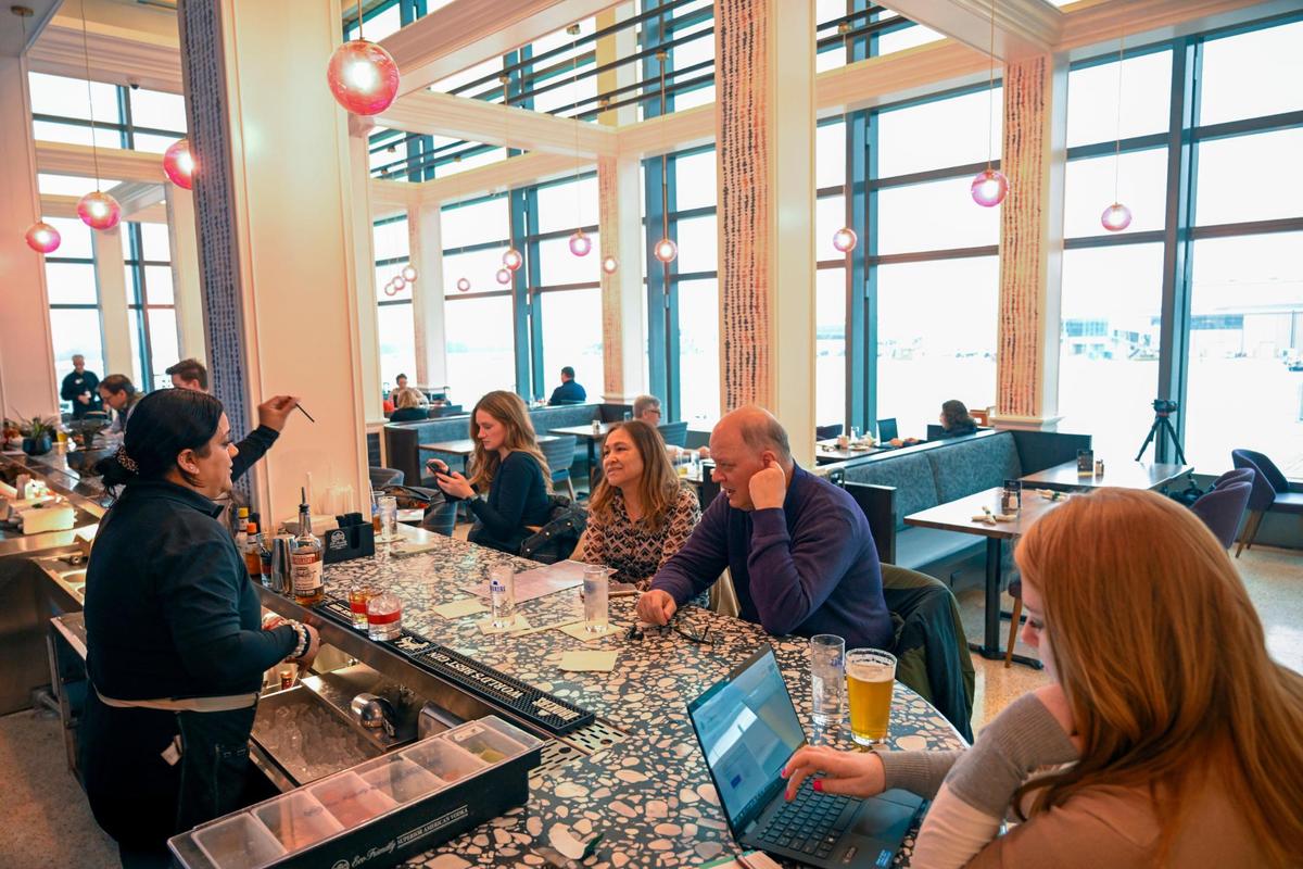 Brown & Loe, a sit-down restaurant, offers quite the view at the new Kansas City International Airport.