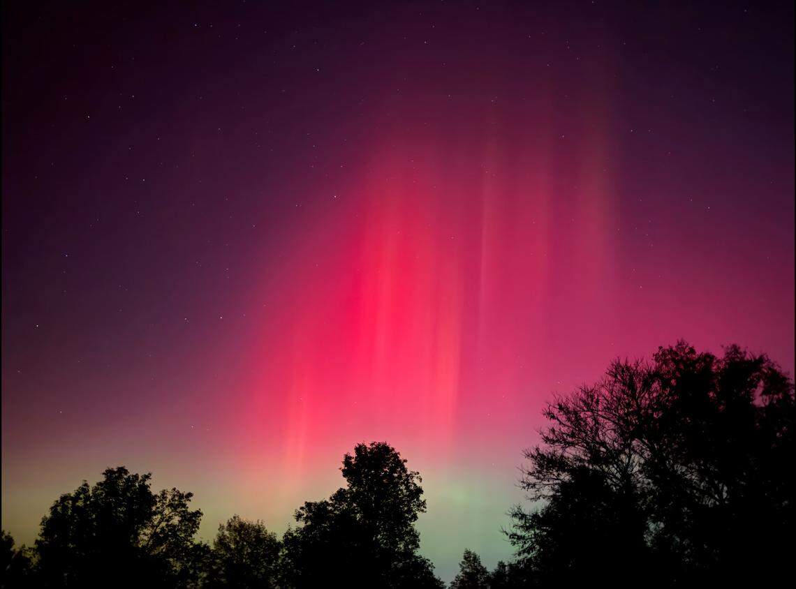 Kaylene Brown, who lives in Basehor, said she no idea to go look outside for the northern lights until some Olathe friends texted and asked if she could see them in her part of town.