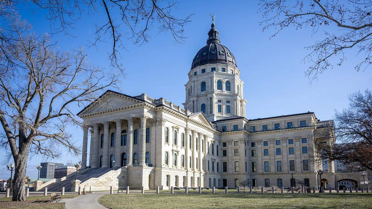 The Kansas State Capitol in Topeka on Monday, Dec. 22, 2025.