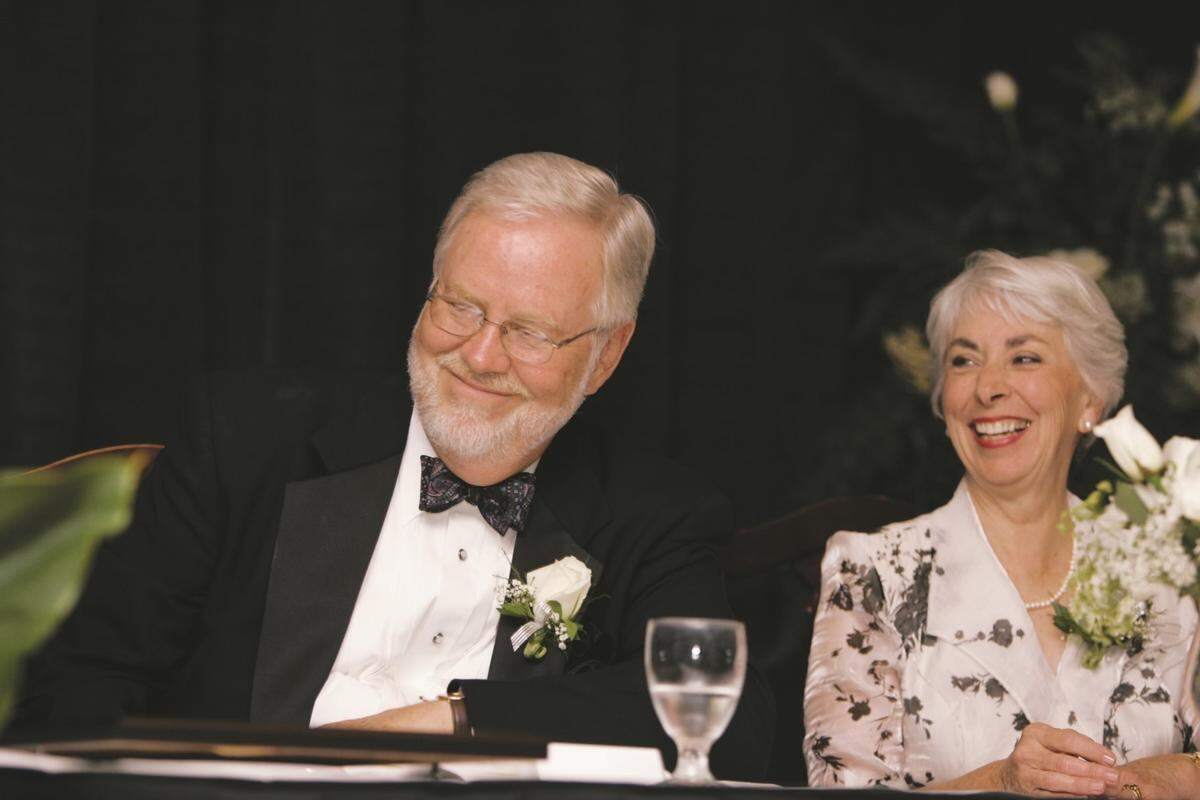 Dean Hubbard and his wife Aleta Hubbard at the celebration of him being president of Northwest Missouri University for 20 years.