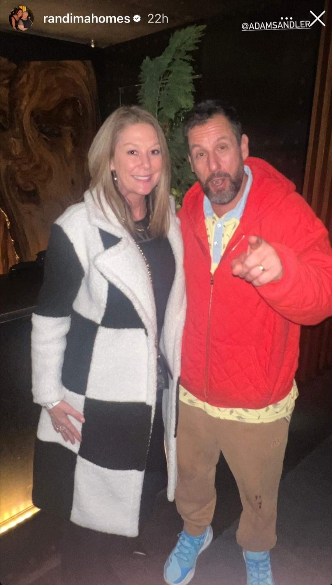 Randi Mahomes met Adam Sandler at “Saturday Night Live” over the weekend.