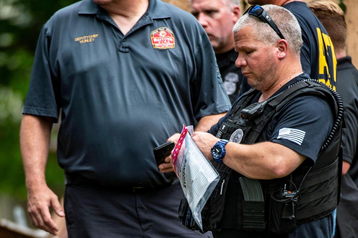 Investigators found a person dead in the basement area of a Raytown home that exploded and caught fire Monday night. The explosion left several people injured at the duplex in the 7500 block of Englewood Avenue. The Bureau of Alcohol, Tobacco, Firearms and Explosives were on the scene Tuesday to investigate the explosion.