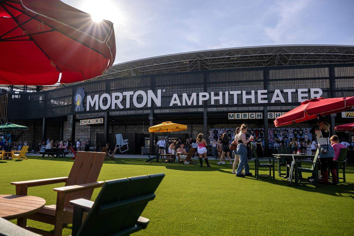 The Morton Amphitheater at 6150 NW Music Blvd., is pictured on Wednesday, June 3, 2026, in Riverside.