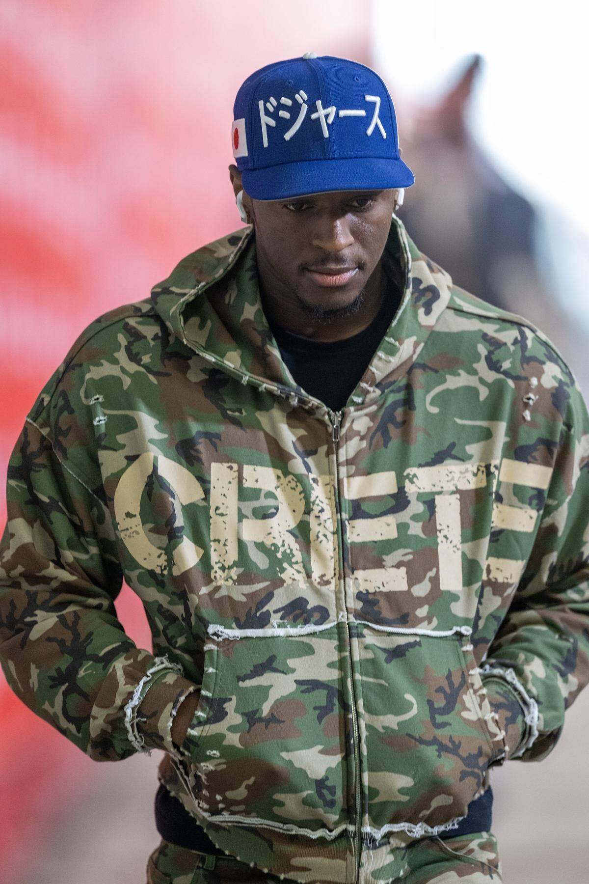 Kansas City Chiefs cornerback Christian Roland-Wallace (30) arrives for the game against the Indianapolis Colts Sunday, Nov. 23, 2025 at GEHA Field at Arrowhead Stadium in Kansas City.