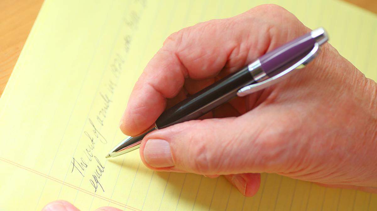 In the days of computer keyboards, it’s just an old-fashioned script for an old-fashioned age.