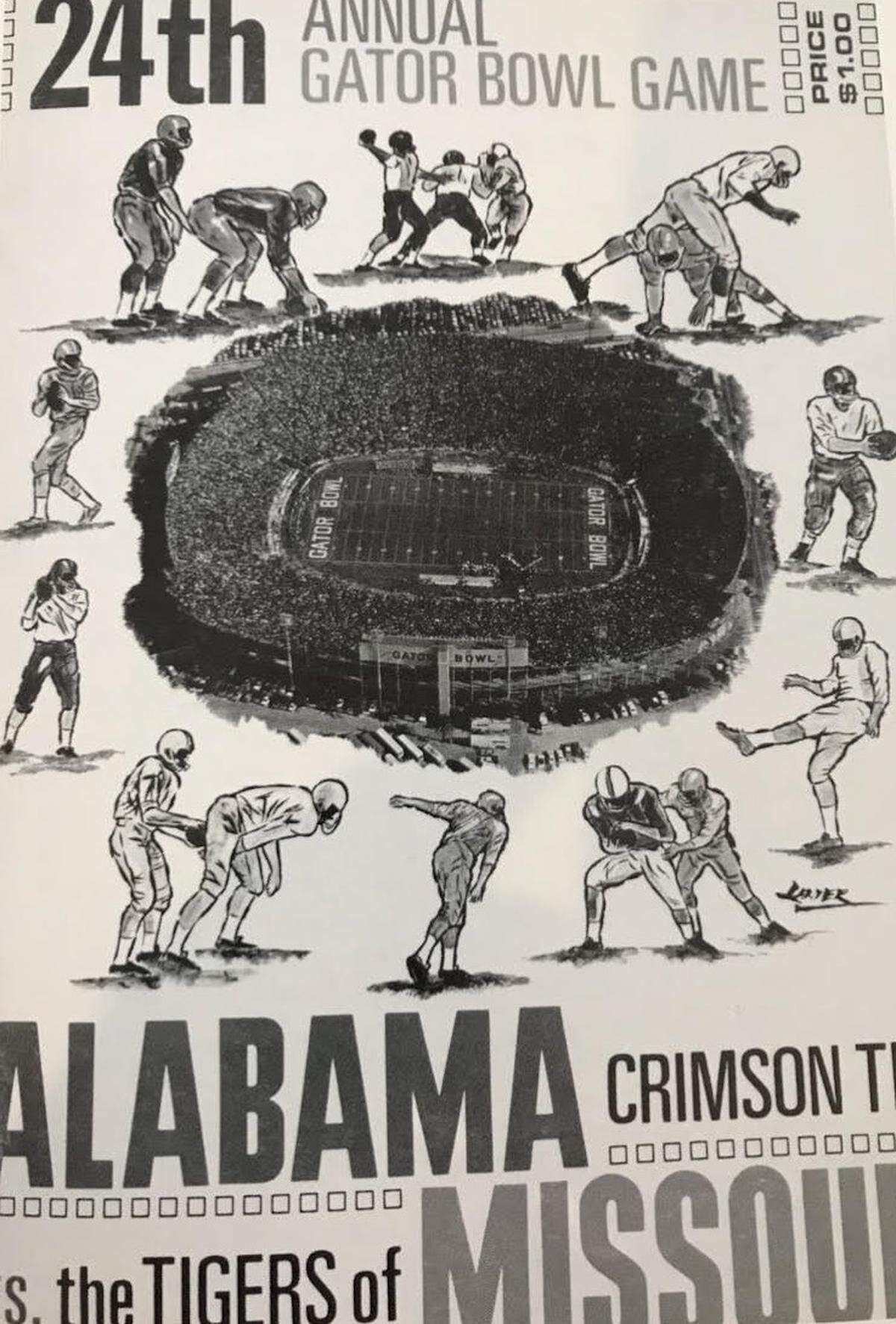 Cover of the program from the 1968 Gator Bowl.