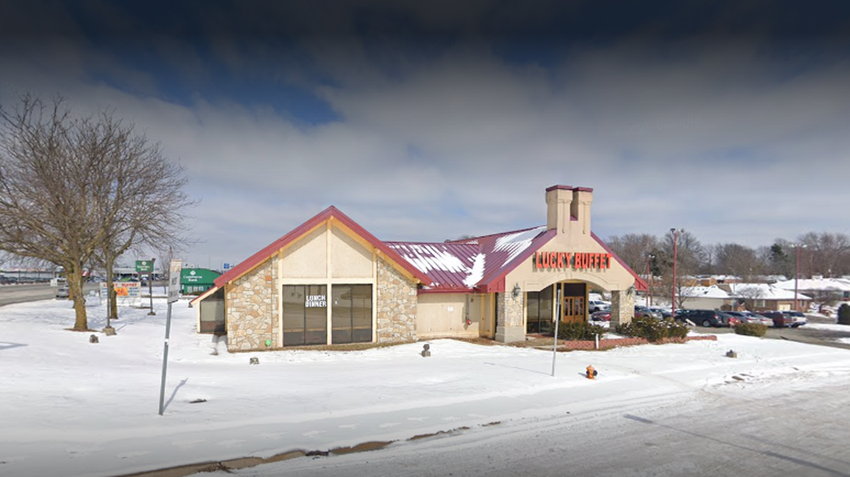 Pictured here is a Google Maps street view of the Lucky Buffet restaurant at 2931 Nolan Road in Independence, Missouri.