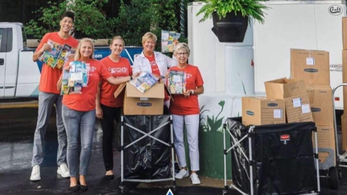 Jackson Mahomes posted a photo of himself helping CommunityAmerica representatives deliver “Happy Kits” to Children’s Mercy hospital this week. Posted to his Instagram stories, the photo disappeared after 24 hours.