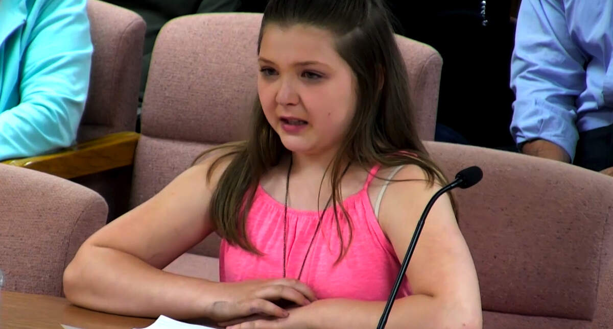 Delanie Marcotte, a New Hampshire fifth-grader, told school board members that she's threatened to be shot in the head and buried by a bully at school. "What are you going to do to protect me and my classmates against bullying?" she asked.