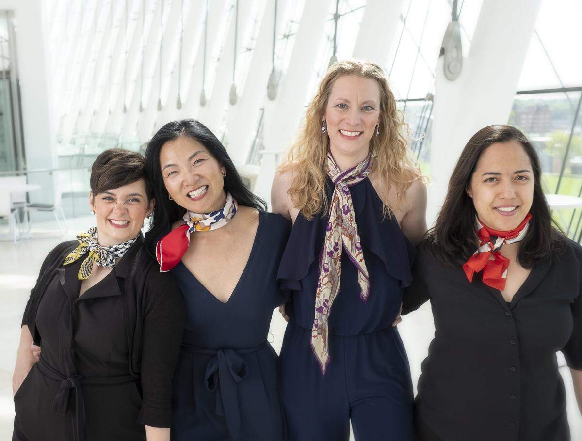 The Bach Aria Soloists, from left, Sarah Tannehill Anderson, Elizabeth Suh Lane, Elisa Williams Bickers and Hannah Collins, will perform a Neighborhood Garden Concert.