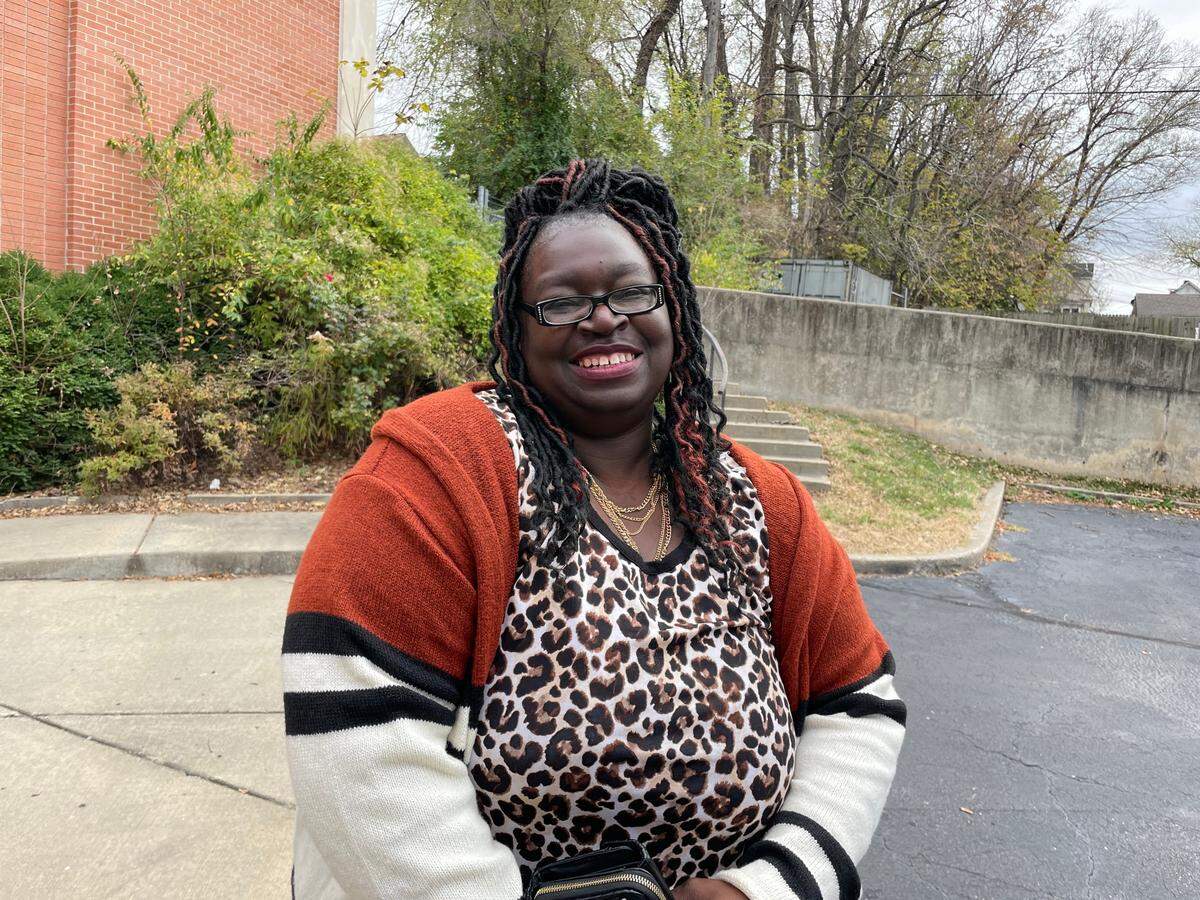 Anjulette Smith, 50, of Northeast Kansas City, left the Independence Avenue Baha’i Faith Center after casting her vote on Tuesday.