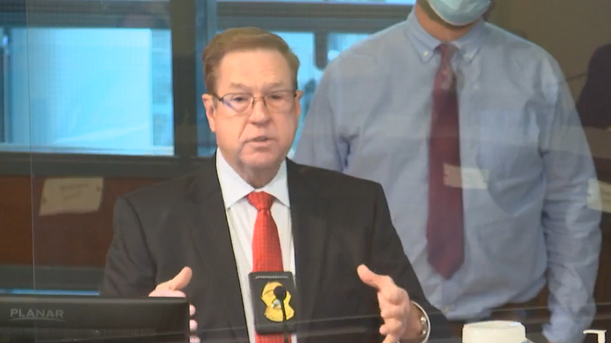Johnson County Sheriff Calvin Hayden spoke to the Johnson County Board of Commissioners on Thursday about a recent audit highlighting issues with tracking property and evidence.