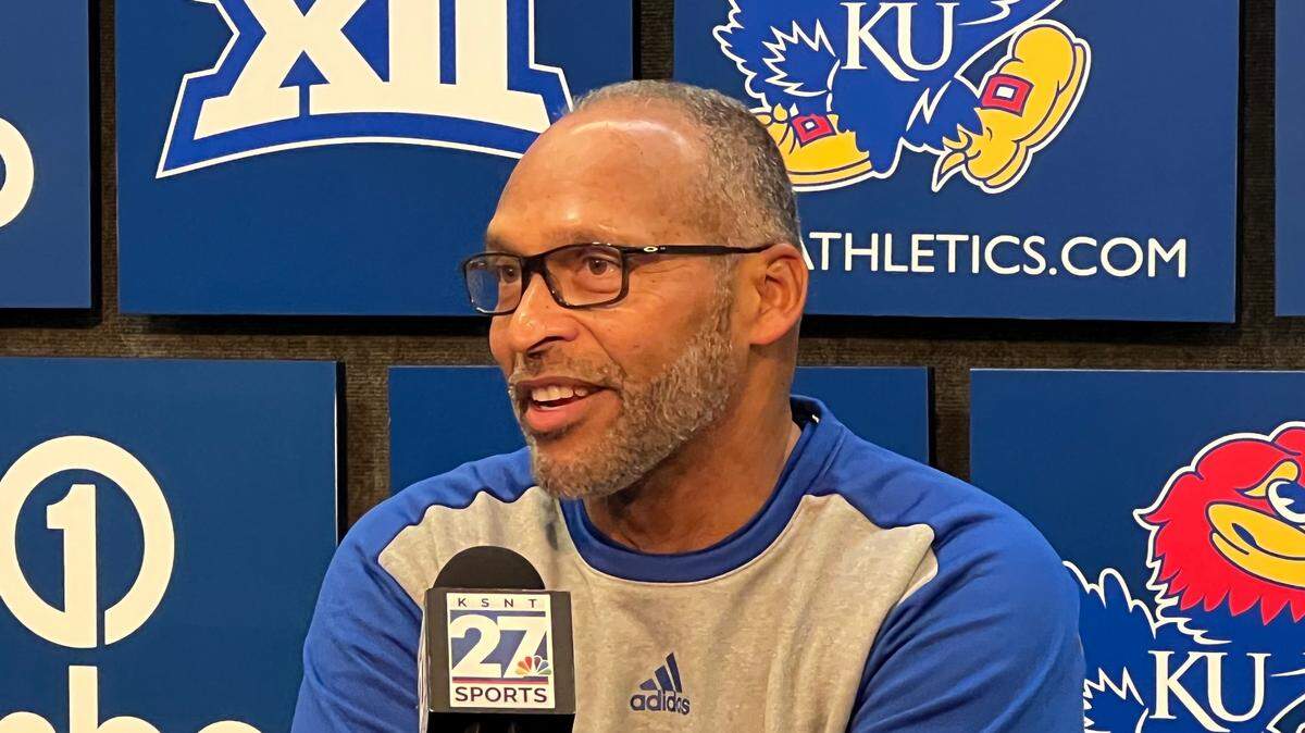 Norm Roberts met the media on Sunday at Allen Fieldhouse.