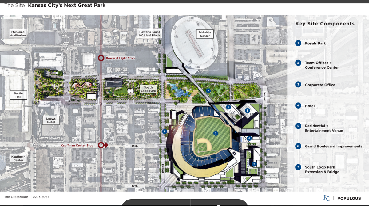 The Royals shared renderings of their proposed new stadium.