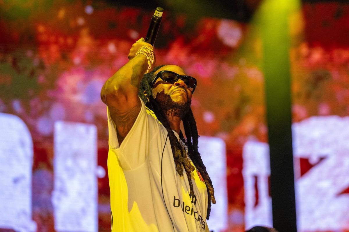 Rapper 2 Chainz performs during Kelce Jam at the Azura Amphitheater on Saturday, May 18, 2024, in Bonner Springs, Kansas.