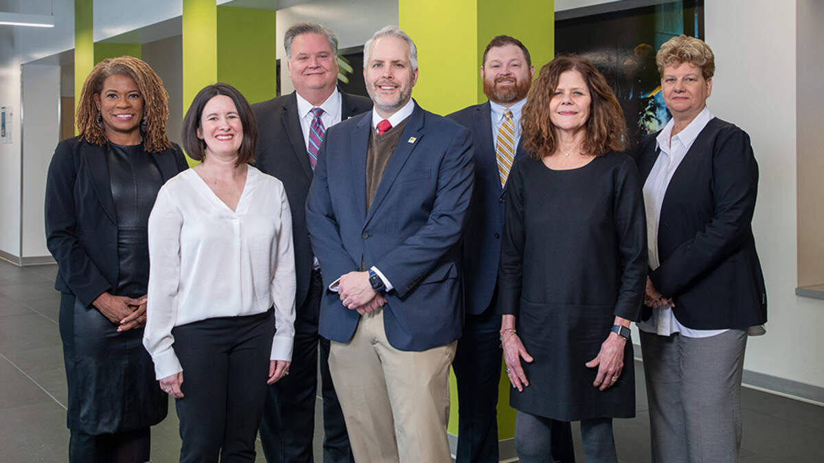 A photo of the 2024 Johnson County Community College Board of Trustees.