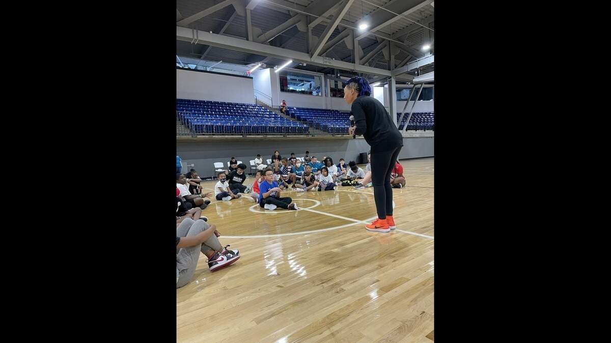 Former WNBA player Betty Lennox spoke Saturday at a youth camp held for Kansas City area children with incarcerated parents.