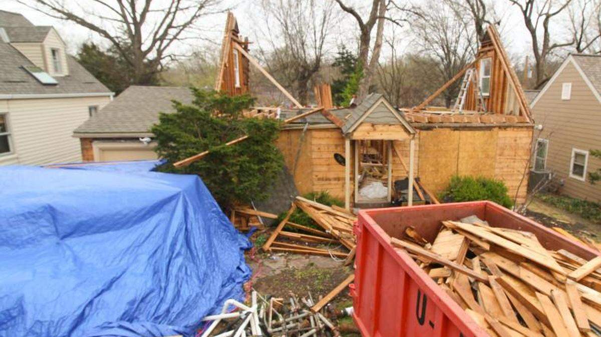 A rebuilt home in Kansas City, seen here during construction earlier this year, will go to the winner of HGTV’s 2024 Urban Oasis sweepstakes. People can enter beginning in October.