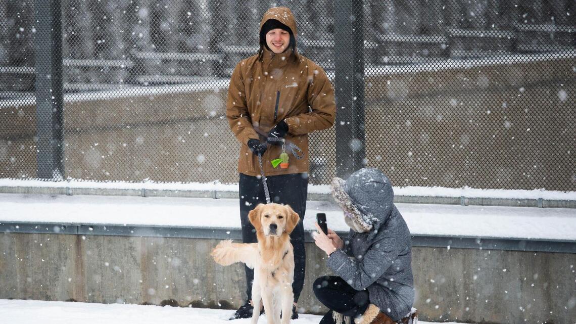 After overnight ice storm, KC area nears record snowfall level for New Year’s Day