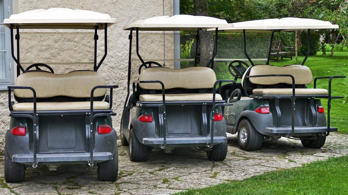 Golf carts are legal on streets with speed limits of 25 miles an hour less.