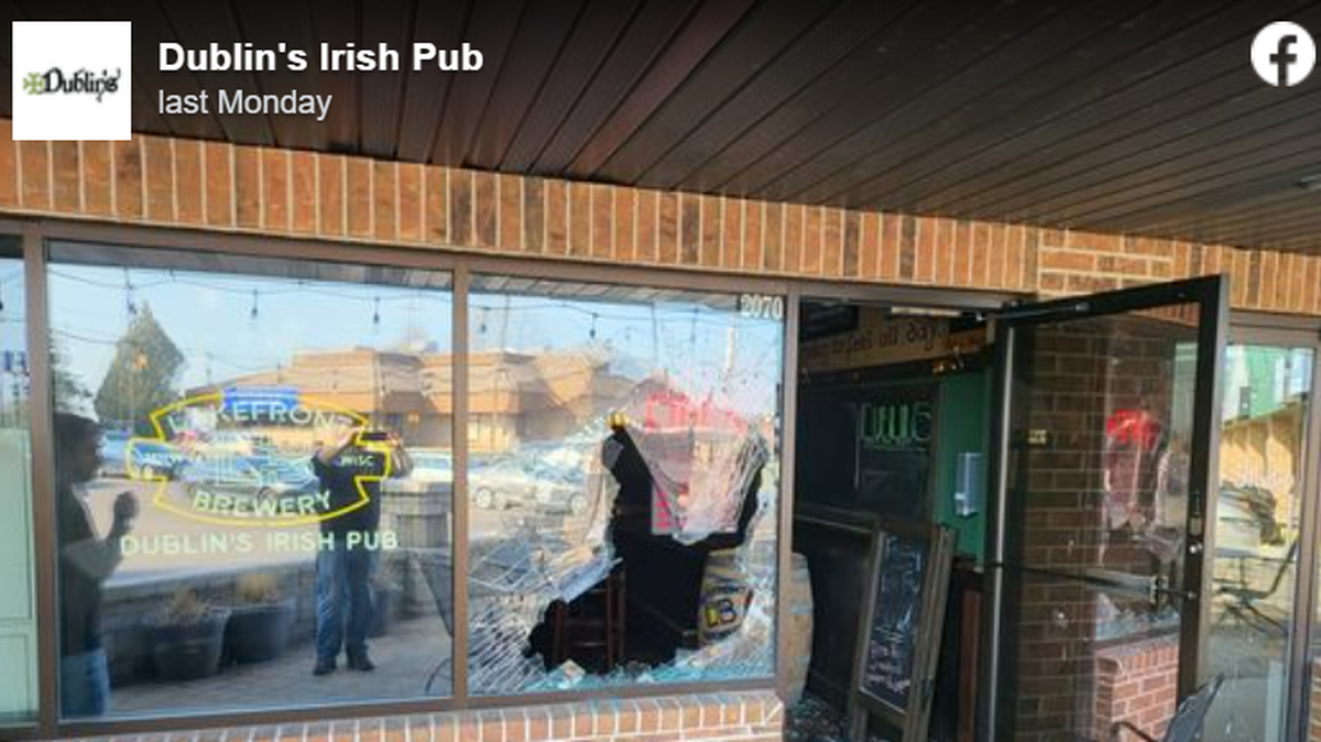 The Wisconsin bar shared photos after the invasion of the deer.