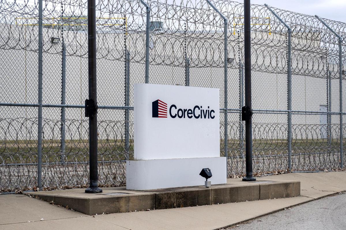 CoreCivic Midwest Regional Reception Center, formerly Leavenworth Detention Center, at 100 Hwy Terrace is seen  in Leavenworth, Kansas.
