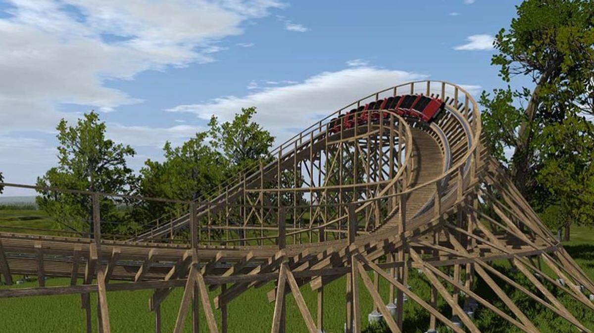 The helix at the end of the Timber Wolf ride will become "a high-speed, over-banked 70-degree turn," according to the theme park's website. "This thrilling final corner turns riders nearly sideways."