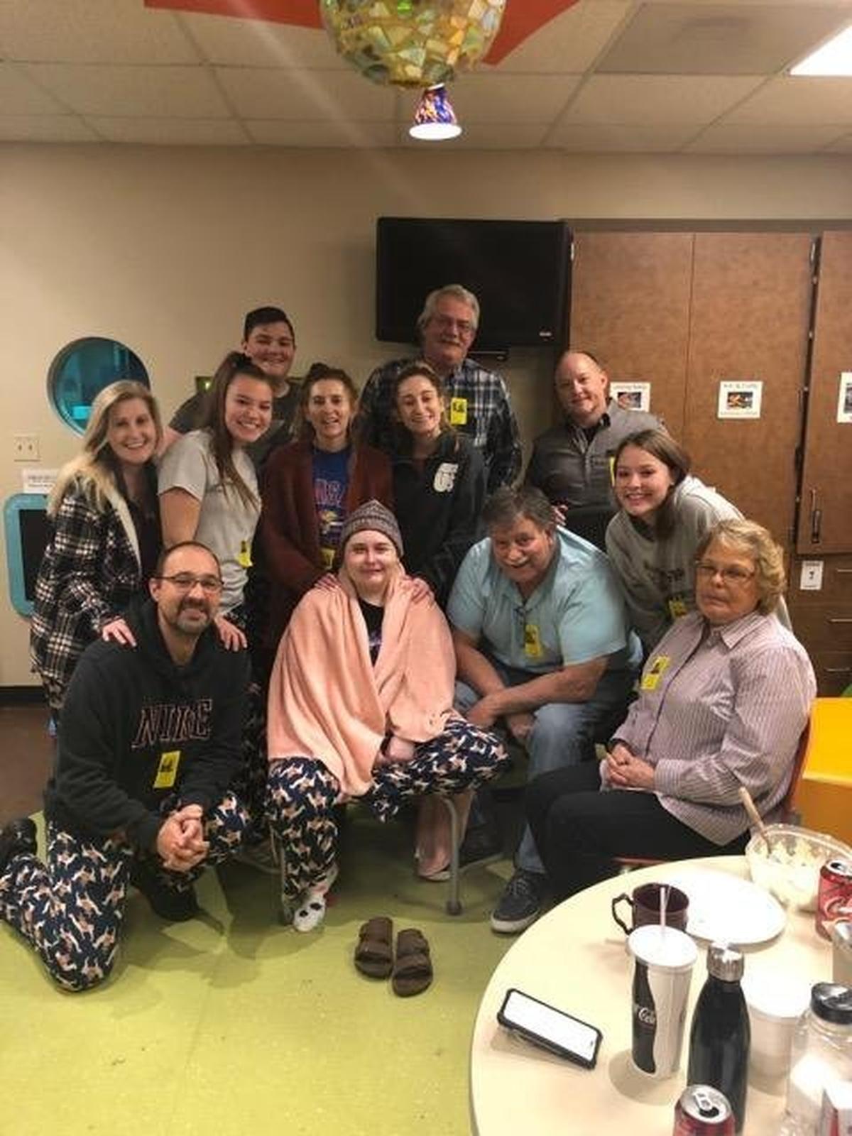 Jordyn Walker’s family all came to visit her in the hospital last Christmas.