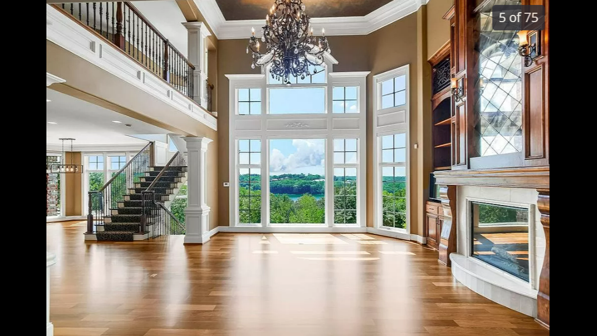 The view of Shadow Lake from one of the family rooms on the second floor inside 27596 W. Highland Circle in Olathe.
