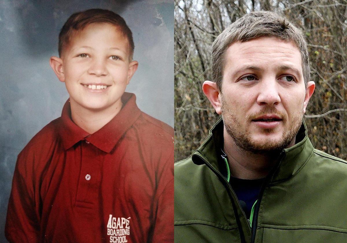 Allen Knoll, in 2000 on left, went to Agape Boarding School at age 13 and left at age 15. 