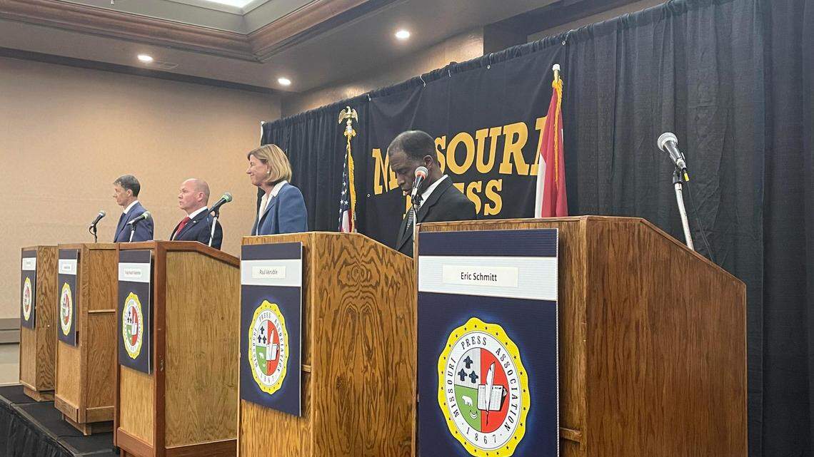 Missouri Attorney General Eric Schmitt, the Republican Senate nominee, skipped forum hosted by the Missouri Press Association in Lake Ozark Friday.