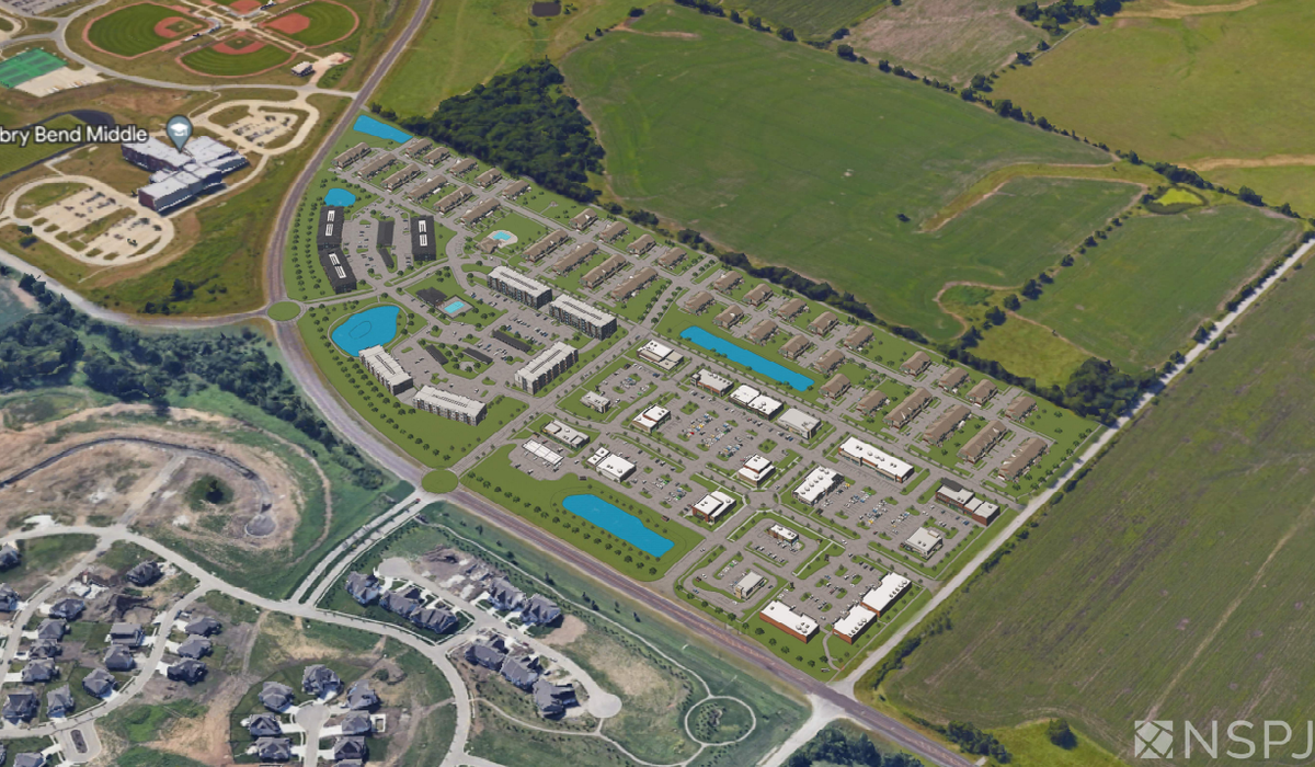 Developers of the proposed Schlagel Farms project are requesting rezoning to build hundreds of apartments and townhomes, retail, restaurants and an event center.  
