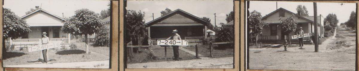 A row of homes near 36th Street Terrace and Bellaire Avenue in the Hollie subdivision. Large front porches served as living spaces and bedrooms for many Leeds residents during the heat of the summer.