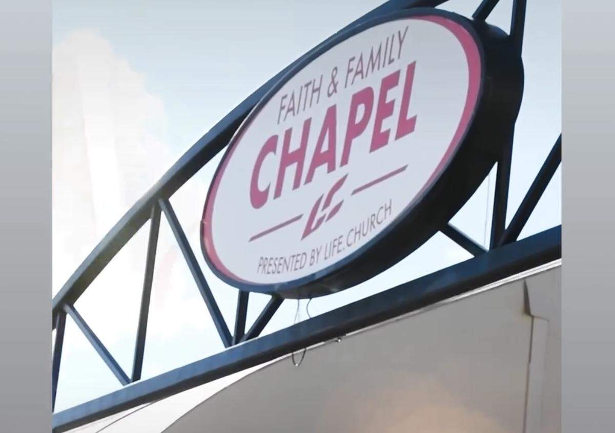 Services are held inside the Pavilion on the south side of the stadium.