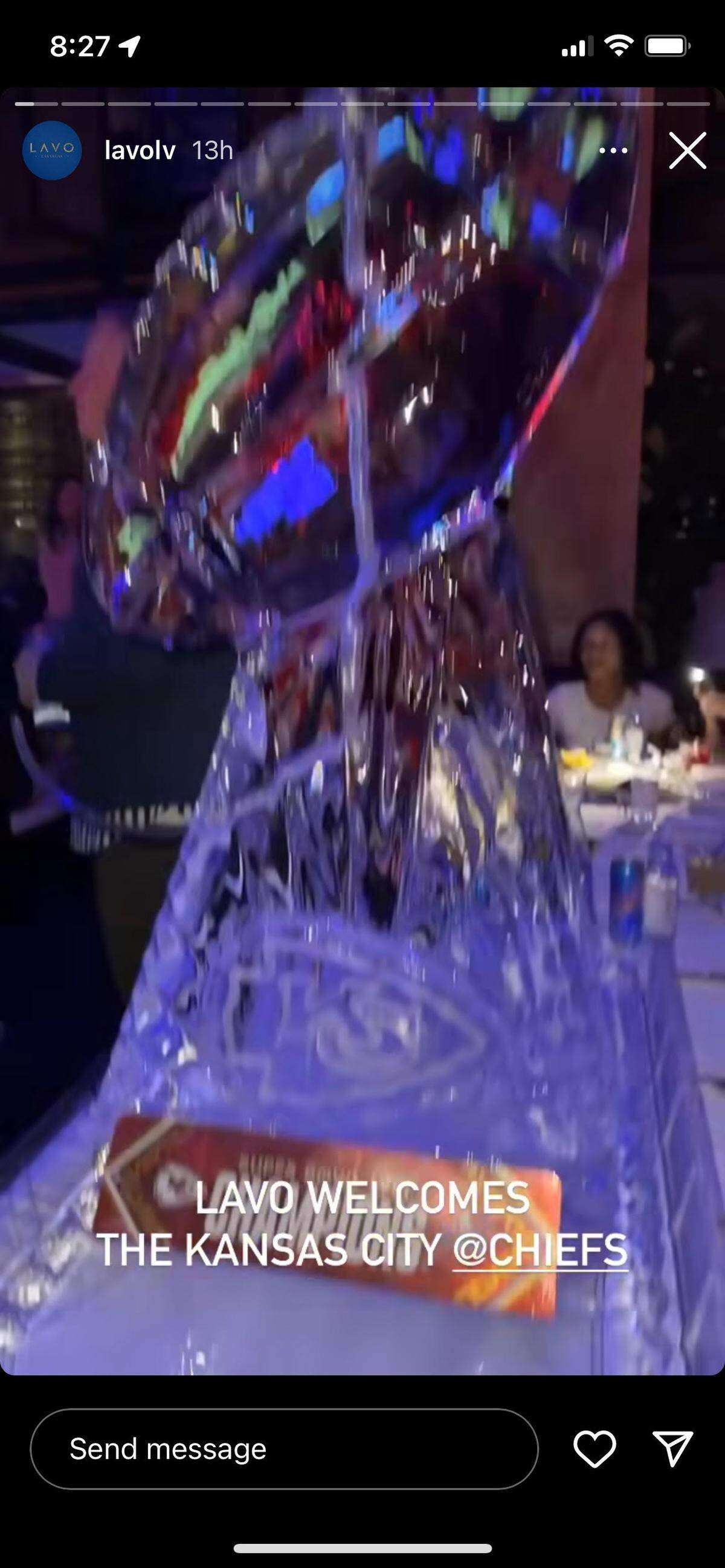 That’s a Lombardi Trophy ice sculpture.