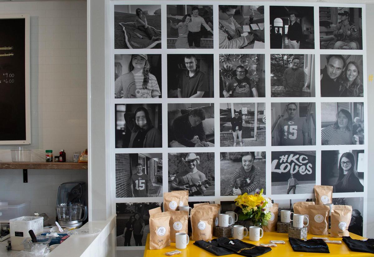 Photographs of some of the employees, called super scoopers, are displayed at The Golden Scoop.
