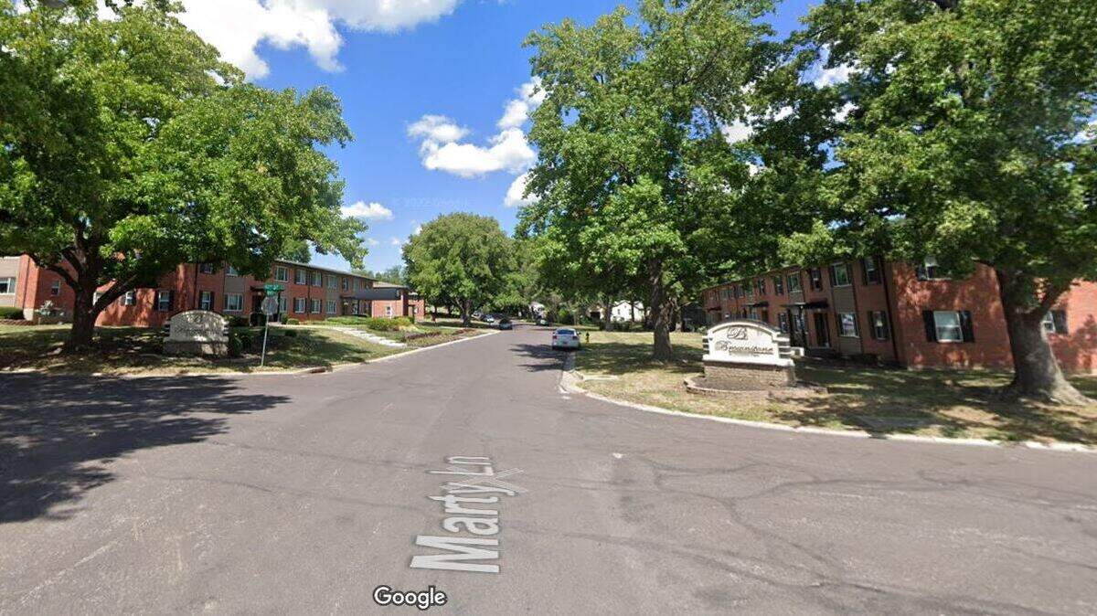 A battery suspect is in a standoff with police and refusing to surrender after he allegedly displayed a handgun at the Brownstone at Overland Park apartments in the 6100 block of Marty Lane, which is near Shawnee Mission North High School, an Overland Park police spokesman said. This Google Maps Street View image of the area is from 2022.