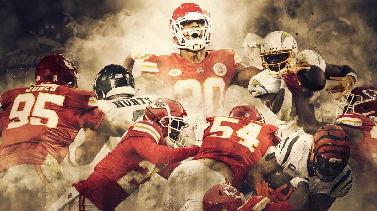 Illustration of Chiefs defensive players