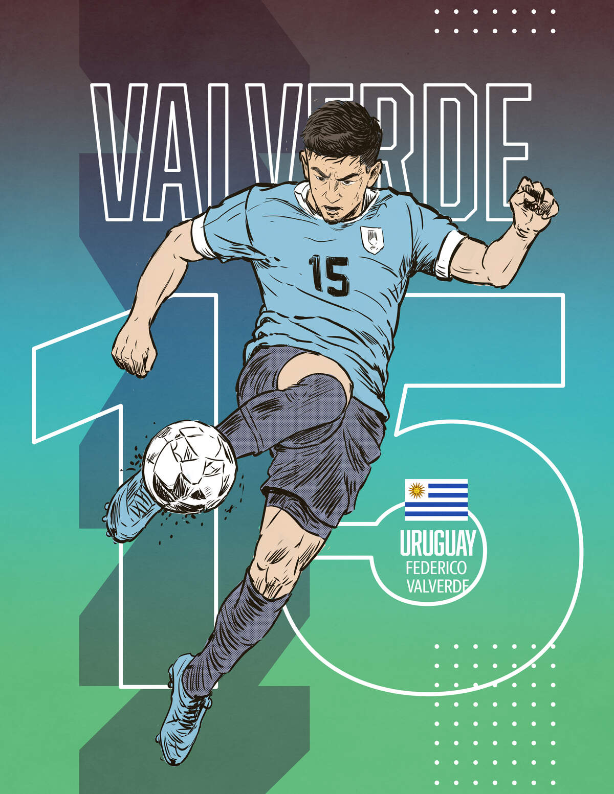 Uruguay’s midfielder Federico Valverde